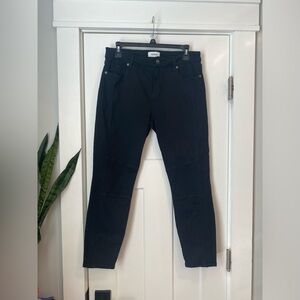 Pistola Women’s Moto Black Denim Ribbed Skinny Jean